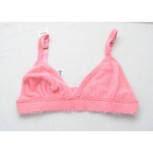 Love Stories Size 36A B Bralette Lightweight Soft Fuzzy Pink Intimates New